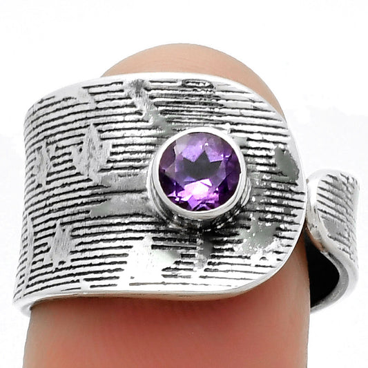 Adjustable - Amethyst - Brazil Ring size-7.5 R-1319 SDR170013