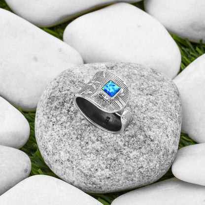 Adjustable - Fire Opal Ring size-7 R-1319 SDR170066