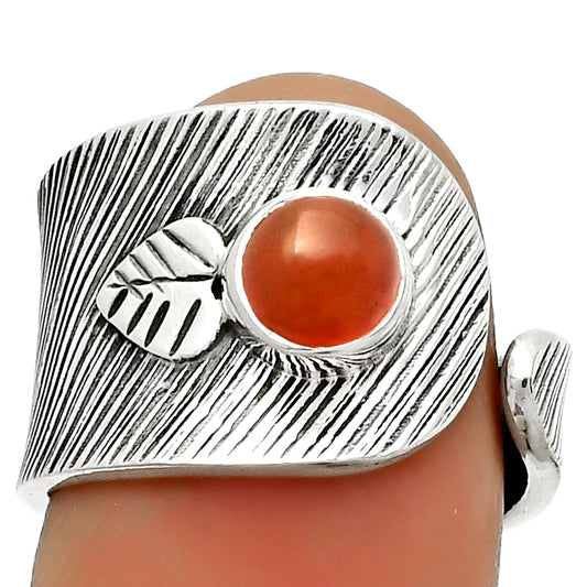 Adjustable - Natural Carnelian Ring size-7 R-1319 SDR170079