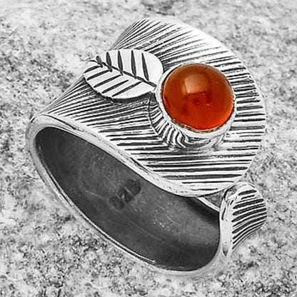 Adjustable - Natural Carnelian Ring size-6.5 R-1319 SDR170083