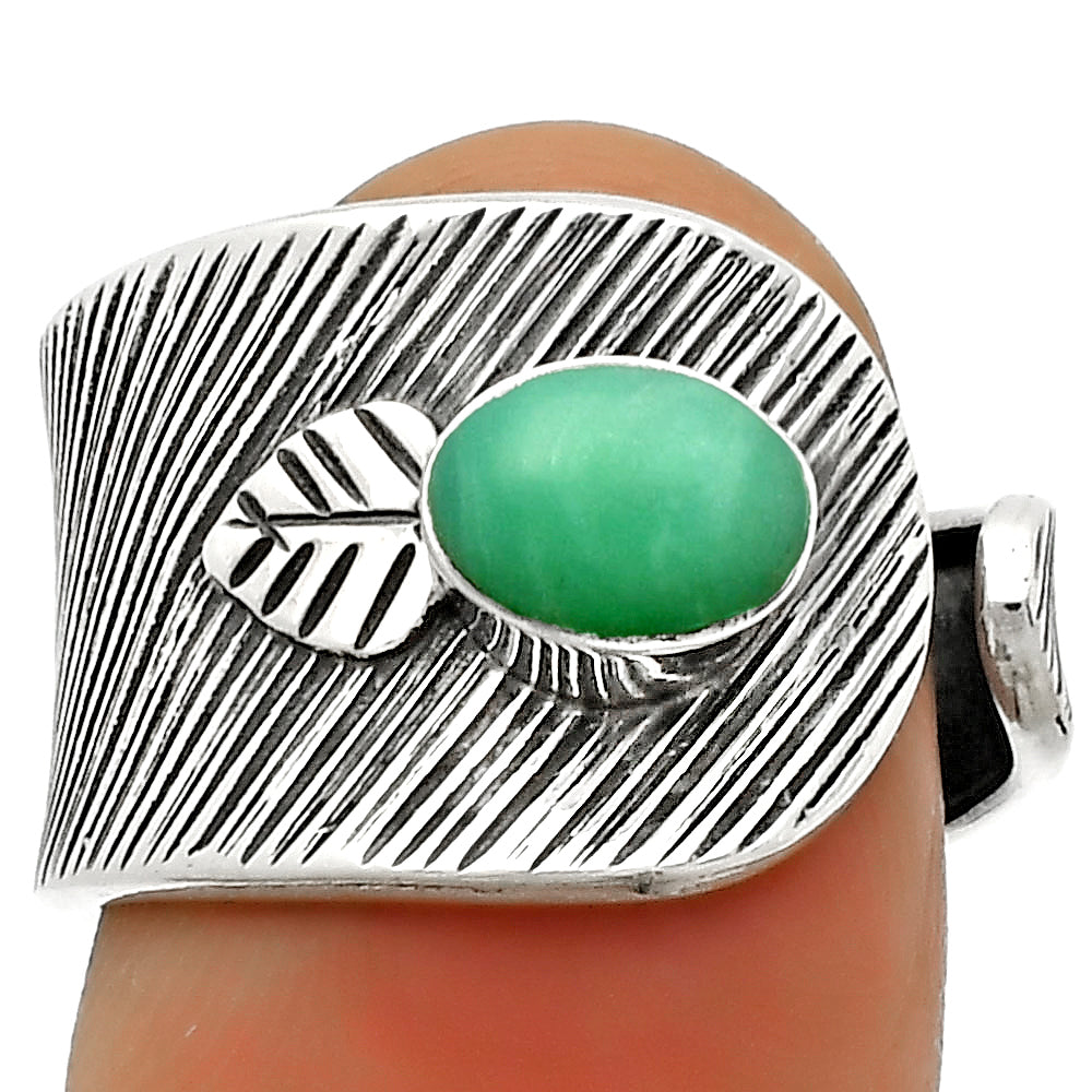 Adjustable Chrysoprase Australia Ring size-6.5 R-1319 SDR170094