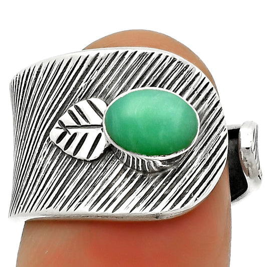 Adjustable Chrysoprase Australia Ring size-6.5 R-1319 SDR170094