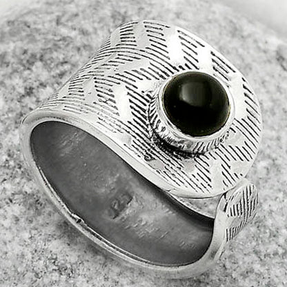 Adjustable - Black Onyx - Brazil Ring size-7.5 R-1319 SDR170149