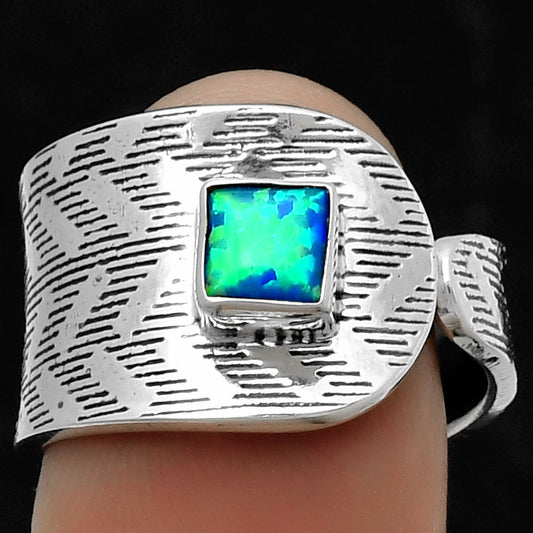 Adjustable - Fire Opal Ring size-8 R-1319 SDR170155