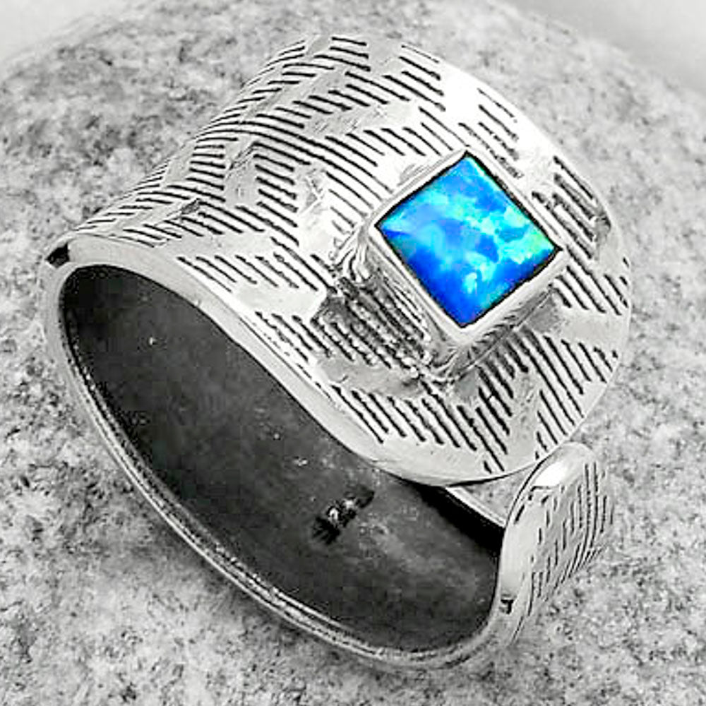Adjustable - Fire Opal Ring size-8 R-1319 SDR170156