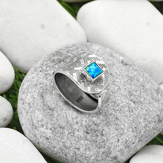 Adjustable - Fire Opal Ring size-8 R-1319 SDR170157