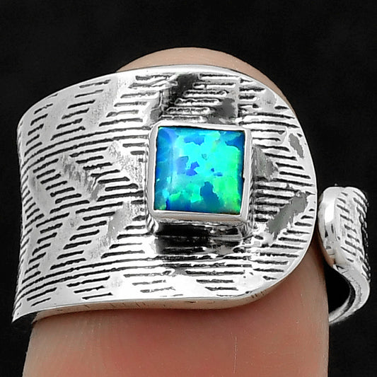 Adjustable - Fire Opal Ring size-7 R-1319 SDR170162