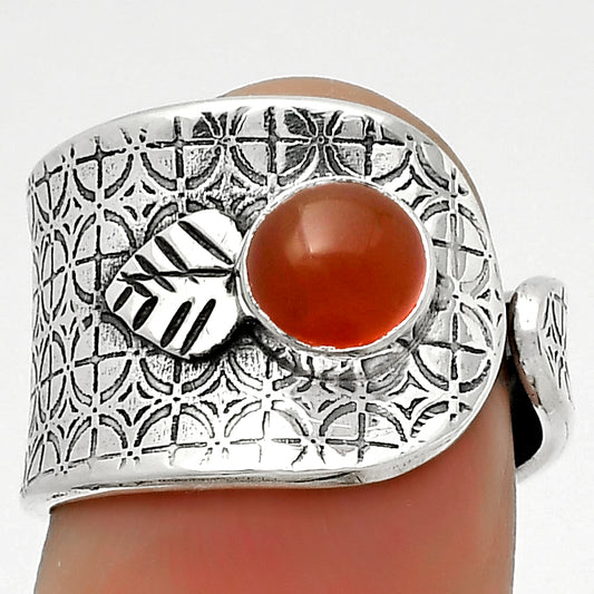 Adjustable - Natural Carnelian Ring size-7.5 R-1319 SDR170235