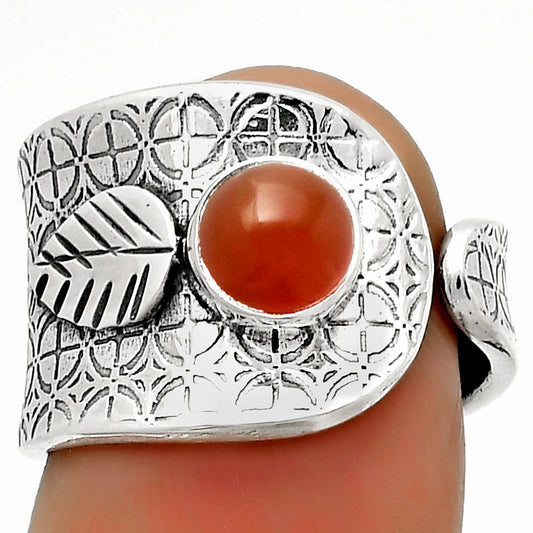 Adjustable - Natural Carnelian Ring size-7.5 R-1319 SDR170257