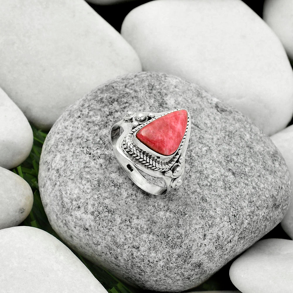 Natural Pink Thulite - Norway Ring size-7.5 R-1420 SDR170269