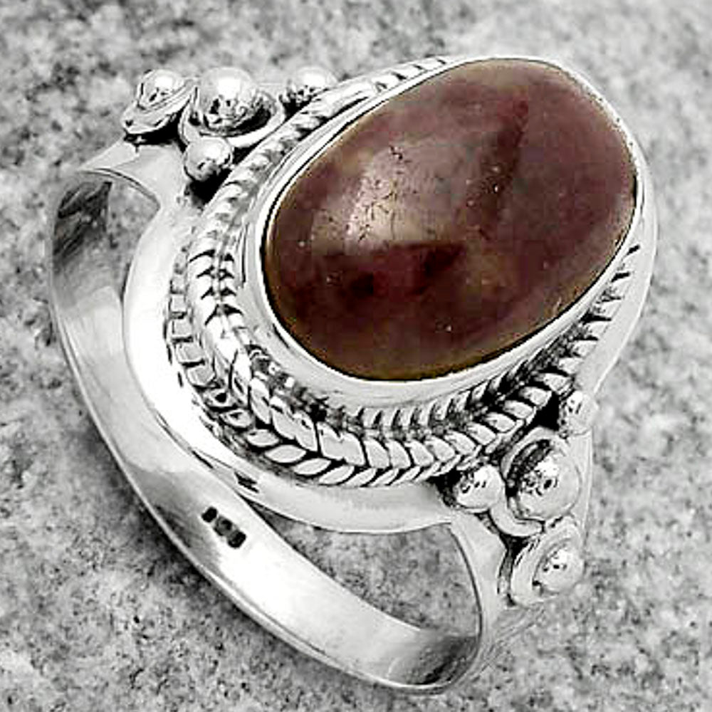 Natural Tourmaline Quartz Ring size-9 R-1420 SDR170284