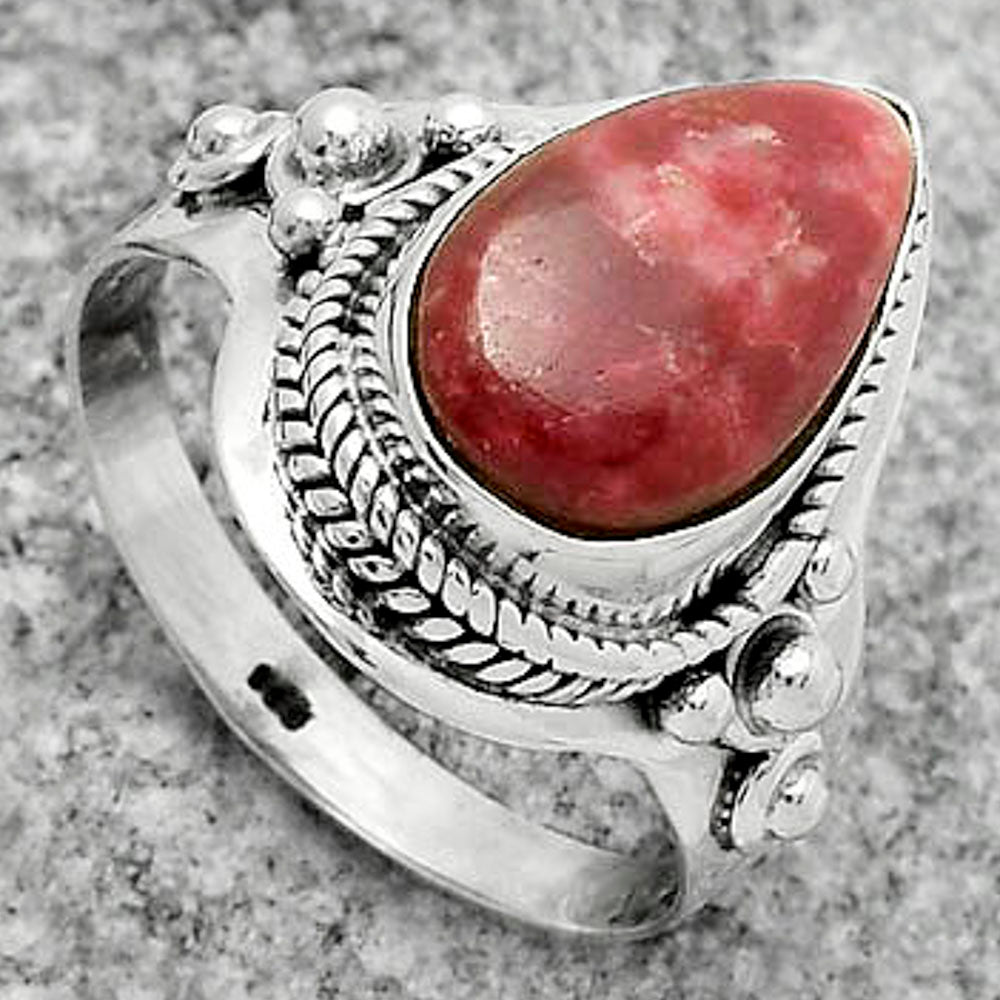 Natural Pink Thulite - Norway Ring size-7.5 R-1420 SDR170286