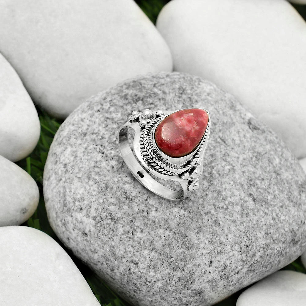 Natural Pink Thulite - Norway Ring size-7.5 R-1420 SDR170286