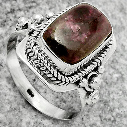 Natural Tourmaline Quartz Ring size-7.5 R-1420 SDR170288