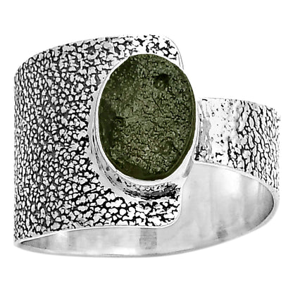 Natural Tektite Rough - Greek Ring size-8.5 R-1606 SDR170363