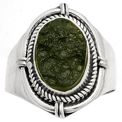 Natural Tektite Rough - Greek Ring size-6.5 R-1539 SDR170415