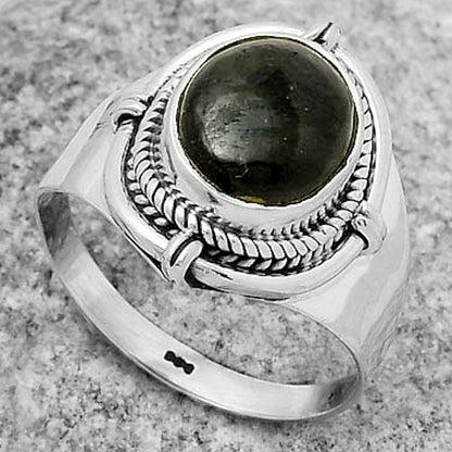 Natural Nuummite Ring size-8 R-1539 SDR170421