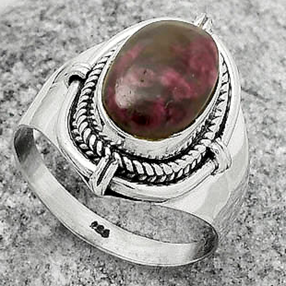 Natural Tourmaline Quartz Ring size-7 R-1539 SDR170448