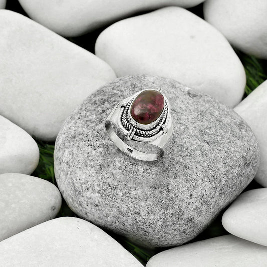 Natural Tourmaline Quartz Ring size-7 R-1539 SDR170448