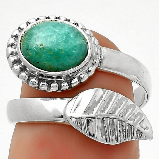 Adjustable - Paraiba Amazonite Ring size-7.5 R-1440 SDR170490