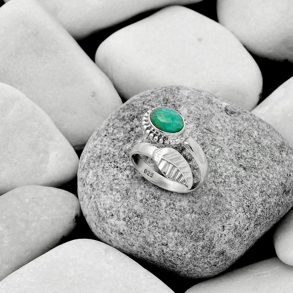 Adjustable - Paraiba Amazonite Ring size-7.5 R-1440 SDR170490