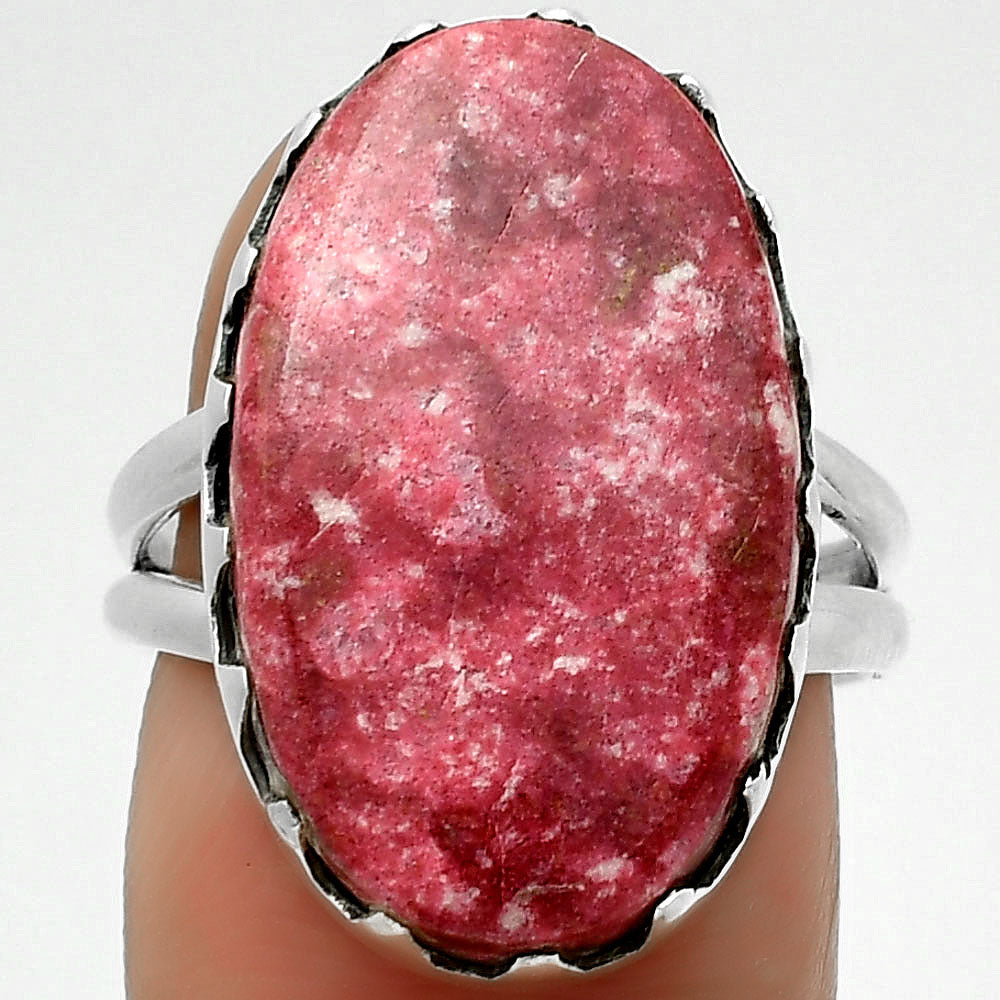 Natural Pink Thulite - Norway Ring size-7.5 R-1210 SDR170623
