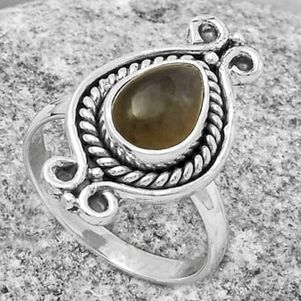 Natural Gray Moonstone Ring size-8 R-1108 SDR170722