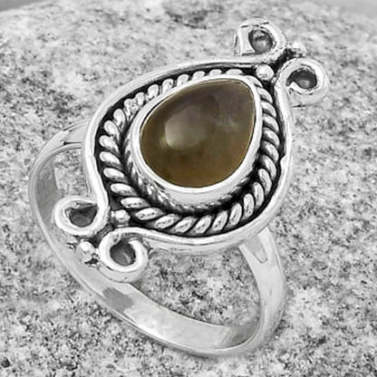 Natural Gray Moonstone Ring size-8 R-1108 SDR170722