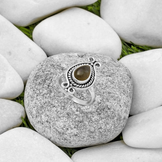 Natural Gray Moonstone Ring size-8 R-1108 SDR170722