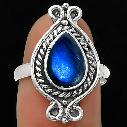 Blue Fire Labradorite - Madagascar Ring size-8 R-1108 SDR170727