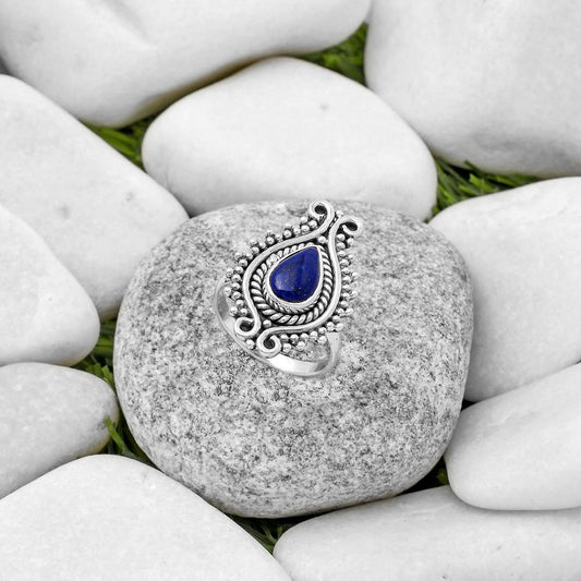 Natural Lapis - Afghanistan Ring size-8 R-1108 SDR170733