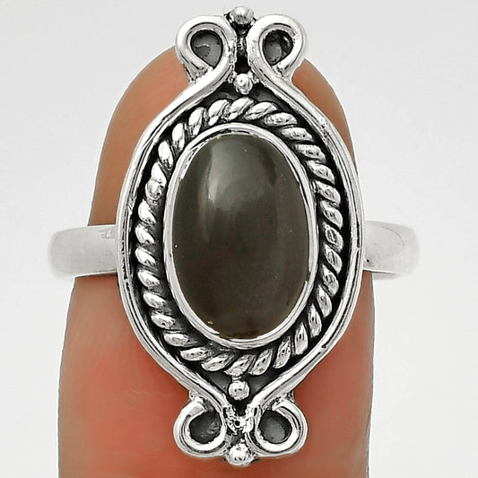 Natural Gray Moonstone Ring size-8.5 R-1108 SDR170734