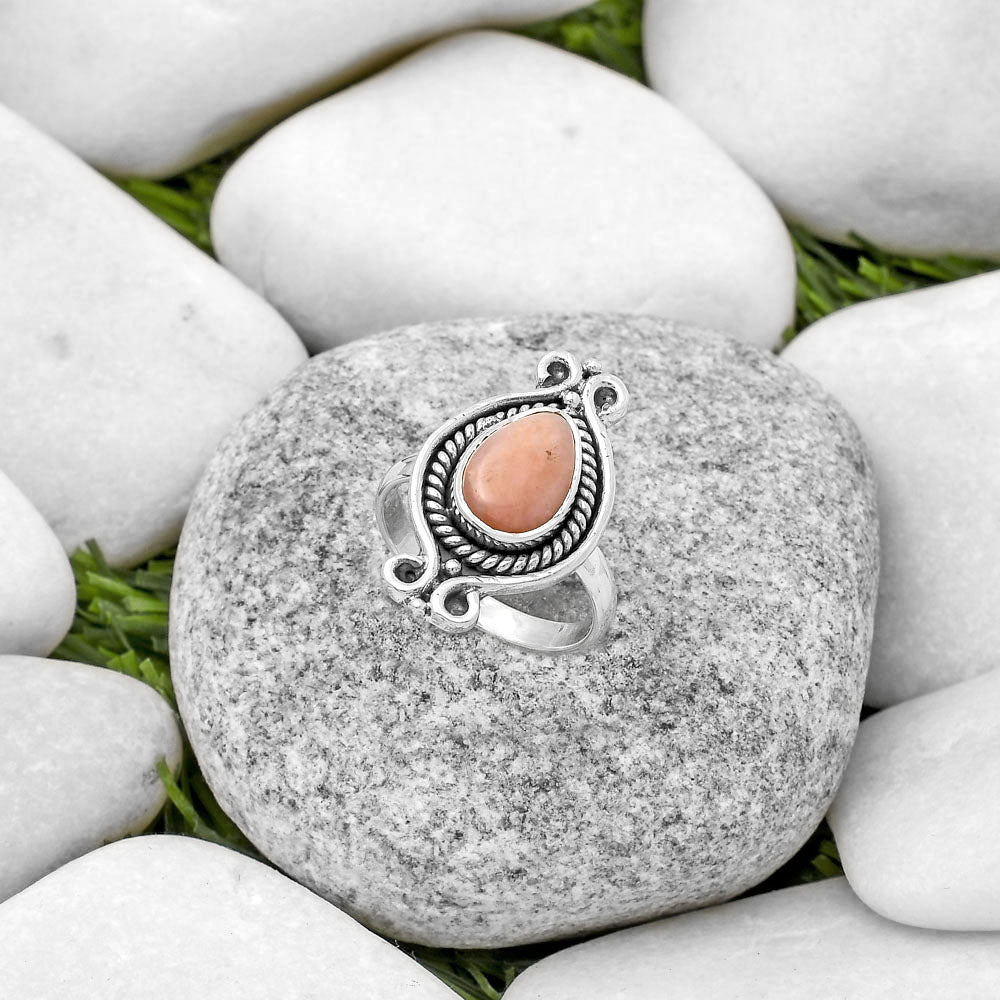 Natural Pink Opal - Australia Ring size-7 R-1108 SDR170752