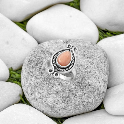 Natural Pink Opal - Australia Ring size-7 R-1108 SDR170752