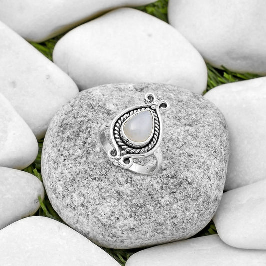 Natural Srilankan Moonstone Ring size-7.5 R-1108 SDR170763