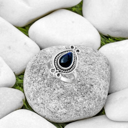 Blue Fire Labradorite - Madagascar Ring size-8 R-1108 SDR170782