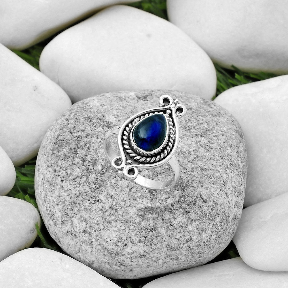 Blue Fire Labradorite - Madagascar Ring size-8.5 R-1108 SDR170783