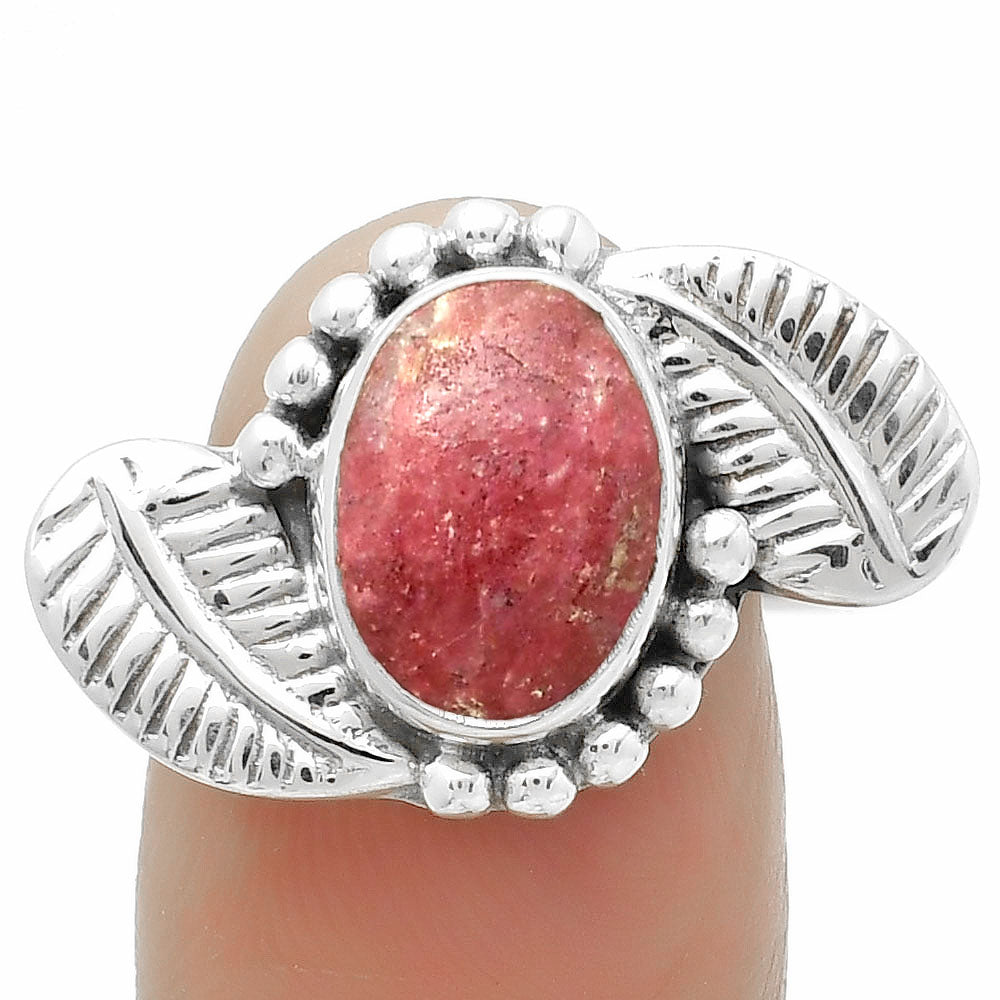 Southwest Design - Pink Thulite Ring size-8.5 R-1272 SDR170831