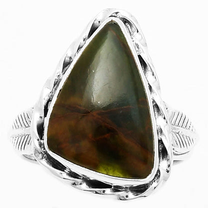 Natural Turkish Rainforest Chrysocolla Ring size-7 R-1083 SDR170934