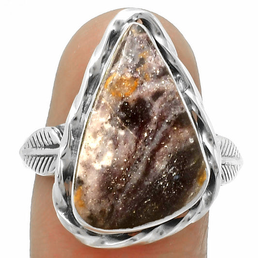 Natural Indian Blanket Jasper Ring size-8 R-1083 SDR170946
