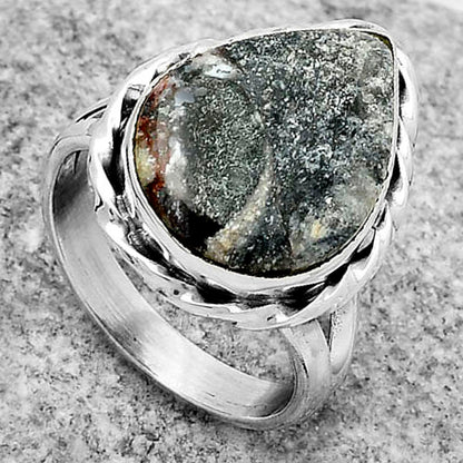 Natural Indian Blanket Jasper Ring size-7 R-1083 SDR170951