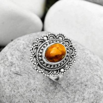 Natural Tiger Eye - Africa Ring size-8 R-1256 SDR171041