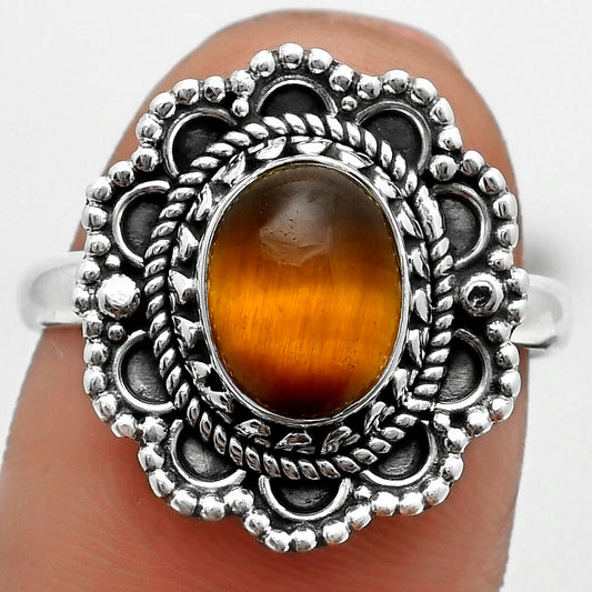 Natural Tiger Eye - Africa Ring size-8 R-1256 SDR171049