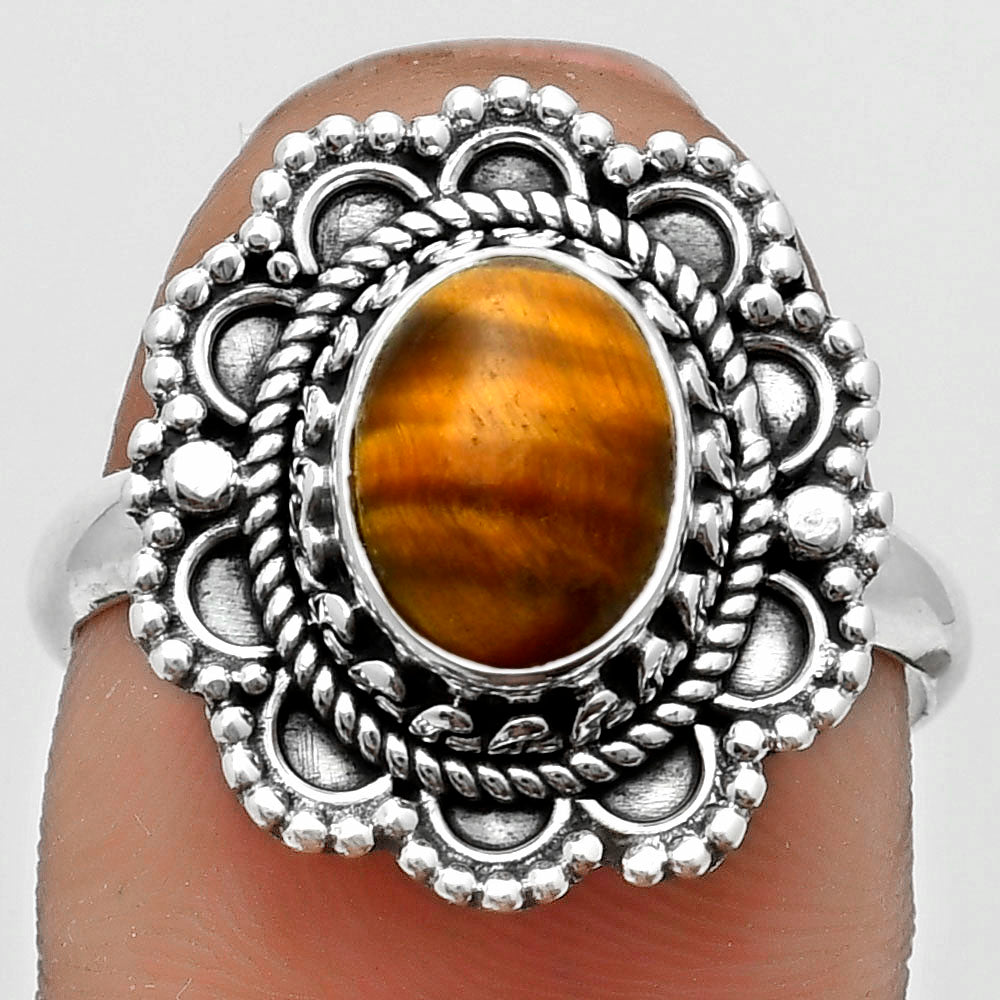 Natural Tiger Eye - Africa Ring size-8.5 R-1256 SDR171053