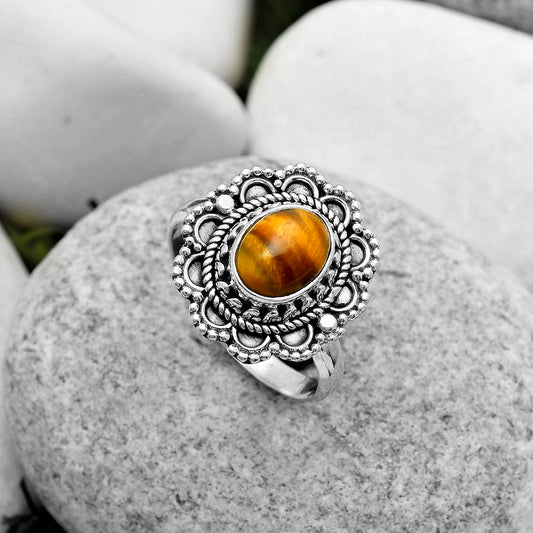 Natural Tiger Eye - Africa Ring size-8.5 R-1256 SDR171053