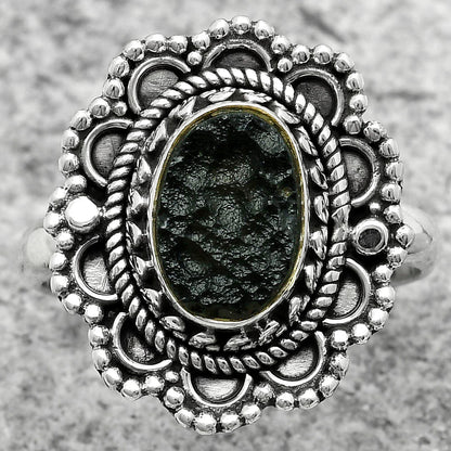 Natural Tektite Rough - Greek Ring size-7 R-1256 SDR171060