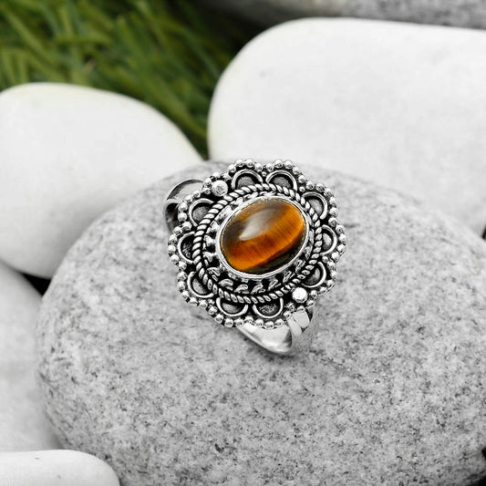 Natural Tiger Eye - Africa Ring size-9 R-1256 SDR171066