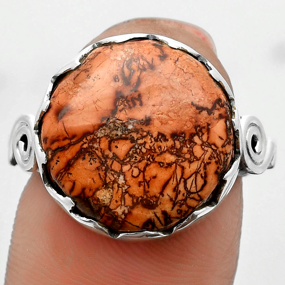 Natural Indian Paint Gemstone Ring size-7.5 R-1315 SDR171075