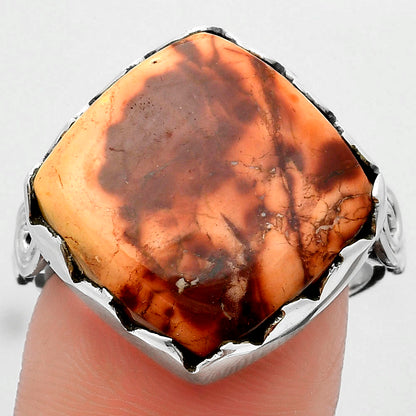 Natural Indian Paint Gemstone Ring size-7.5 R-1315 SDR171085