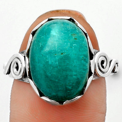 Natural Paraiba Amazonite Ring size-8 R-1315 SDR171090